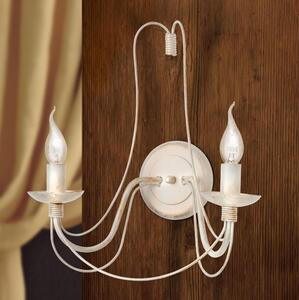 Orion WA 2-809/2 - Nástenná lampa VELA 2xE14/40W/230V biela/zlatá/patina