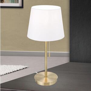 Orion LA 4-1205/1 - Stolná lampa s USB portom LUDWIG 1xE27/40W/230V biela/zlatá