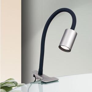 Orion Str 10-489- LED Flexibilná stolná lampa s klipom KURT LED/5W/230V strieborná