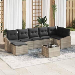 Maison Exclusive – Sedacia súprava, 8 kusov, tmavosivá [syntetický materiál]: Polyratan
