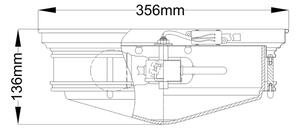 Hinkley HK-HADLEY-F-BR-Kúpeľňové stropné svietidlo HADLEY 3xE27/40W/230V IP44 zlaté