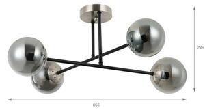 Brilagi - Prisadený luster MALIVA 4xE14/15W/230V matný chróm/dymová