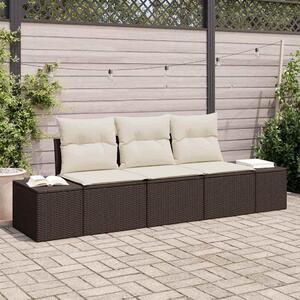 Maison Exclusive – Sedacia súprava, 3 kusy, hnedá [syntetický materiál]: polyratan