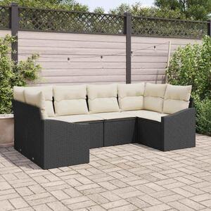 Maison Exclusive – Sedacia súprava, 6 kusov, čierna [syntetický materiál]: Polyratan