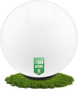 Guľové svetlo vonkajšie vonkajšie guľové svetlo guľová lampa záhradná guľová vonkajšia lampa guľová cesta svetelná guľa IP44 biela zásuvka E27 Ø 30cm