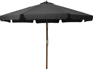 Maison Exclusive - Slnečník s dreveným stožiarom 330 cm antracit