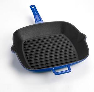 Grilovacia panvica 26 x 26 cm, liatinová, modrá LAVA Metal LVPGT2626K0BLU