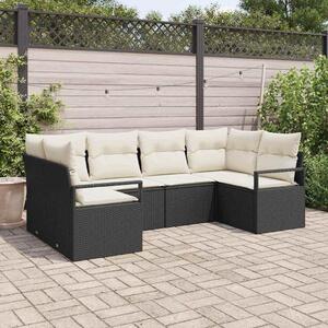 Maison Exclusive – Sedacia súprava, 6 kusov, čierna [syntetický materiál]: Polyratan