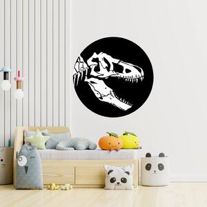 PIPPER. Kruhová samolepka na stenu "T-Rex kostra" Veľkosť: 100 cm