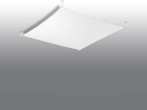 Stropné svietidlo Luna, 1x biele textilné tienidlo, (105 cm)