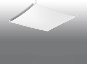Stropné svietidlo Luna, 1x biele textilné tienidlo, (140 cm)