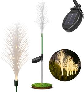 MasterLED Solárne záhradné svetlo LED tráva - 3000K teplá biela - 80 cm IP44 - zemný hrot z nehrdzavejúcej ocele, senzor súmraku - vonkajšie osvetlenie