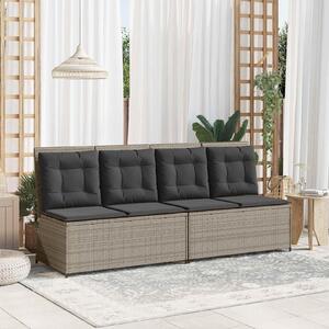 Maison Exclusive - Záhradná lavička Svetlošedá Poly-rattan