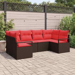 Maison Exclusive – Sedacia súprava, 6 kusov, hnedá [syntetický materiál]: polyratan