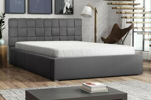 Manželská posteľ s úložným priestorom a roštom 160x200 WARNOW 2 - tmavá šedá