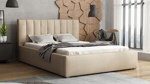 Jednolôžková posteľ s úložným priestorom a roštom 120x200 TARNEWITZ 2 - béžová