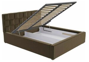 Manželská posteľ s úložným priestorom a roštom 180x200 WARNOW 2 - tmavá šedá