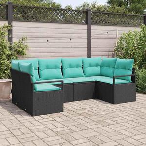 Maison Exclusive – Sedacia súprava, 6 kusov, čierna [syntetický materiál]: Polyratan