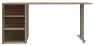 PÍSACÍ STÔL, biela, biela s vysokým leskom, trámový dub, 160/72,8/80 cm Premium Living - Kancelárske stoly