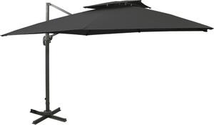 Maison Exclusive – slnečník s ventiláciou 300 x 300 cm, čierny