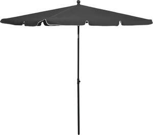 Maison Exclusive – slnečník so stĺpom 210 × 140 cm, antracitová farba
