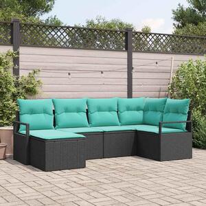 Maison Exclusive – Sedacia súprava, 6 kusov, čierna [syntetický materiál]: Polyratan