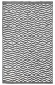 Vonkajší koberec sivá biela polypropylén 120 x 180 cm obdĺžnikový tvar geometrický vzor moderný štýl záhrada exteriér