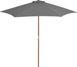 Maison Exclusive - Slnečník s dreveným stožiarom 270 cm antracit
