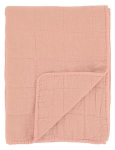 Koralový prehoz s opraným vzhľadom Aix Vintage Quilt - 130*180 cm - Chic Antique