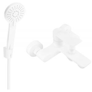 Mexen Royo R40 vaňová batéria so sprchovacím setom, biela - 7223R40-20