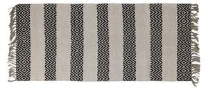 Běhoun s černobílým vzorem z bavlny a juty – 150*70 cm - Chic Antique