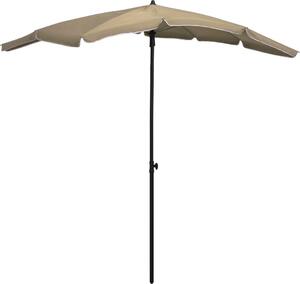 Maison Exclusive – slnečník so stĺpom 200 × 130 cm, farba taupe