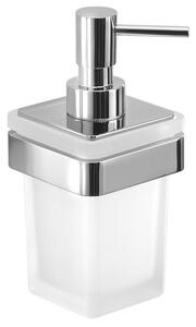 Gedy - SAMOA závesný dávkovač mydla 170 ml, mliečne sklo, chróm A88113