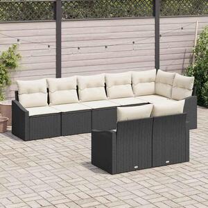 Maison Exclusive – Sedacia súprava, 8 kusov, čierna [syntetický materiál]: Polyratan