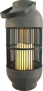 ProGarden Solárny lampáš s LED sviečkou Rattan Black