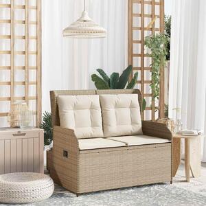 Maison Exclusive - Záhradná lavička Béžová Poly-rattan