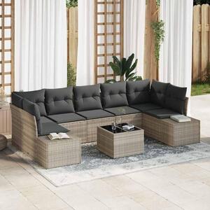 Maison Exclusive – Sedacia súprava, 8 kusov, tmavosivá [syntetický materiál]: Polyratan