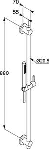 Kludi Nova Fonte Puristic Sprchová súprava 1S 900 MM leštené zlato, 1 kus