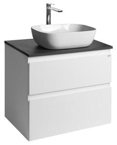 AQUALINE - ALTAIR skrinka s doskou 68 cm, biela/antracit bridlica AI270-03