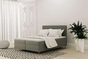 Pohodlná boxspringová posteľ JANINA - 200x200, šedá
