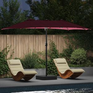 Maison Exclusive - Záhradný slnečník Bordeaux červená 385 x 209 x 244 cm Polyester