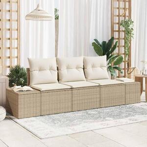 Maison Exclusive – Sedacia súprava, 3 kusy, béžová [syntetický materiál]: Polyratan