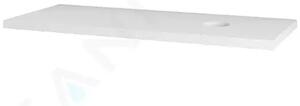 Kielle Doska pod umývadlo 120 cm, s výrezom, lesklá biela 50524120