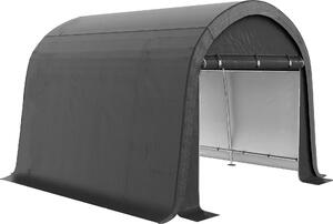 Záhradný domček Outsunny 3 x 3 m s UV ochranou, dvoma roletovými dverami, sivý