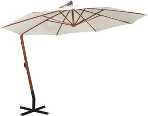 Maison Exclusive - Slnečník 350 cm Drevený stožiar Biely