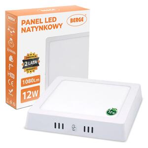 BERGE LED panel štvorcový 170x170x35mm prisadený - 12W - 230V - 860Lm - studená biela