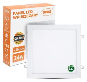 BERGE LED panel štvorcový 300x300x20mm vstavaný - 24W - 230V - 1900Lm - studená