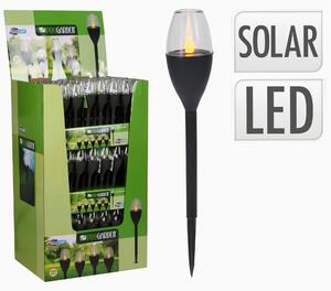 LED záhradná lampa na solárny pohon sivá 6cm 1ks