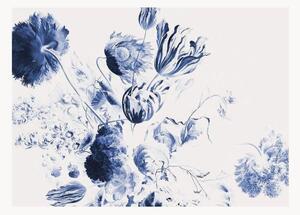 Netkaná tapeta Royal Blue Flowers II