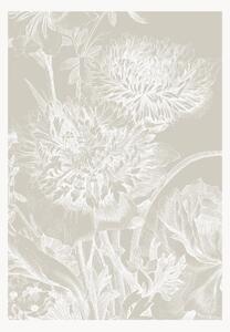 Tapeta Engraved Flowers